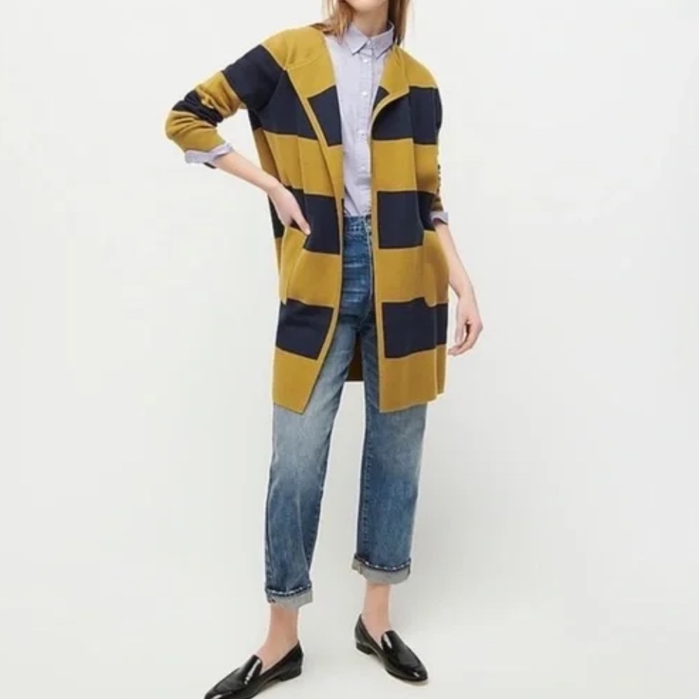 J. Crew Long  Cardigan Merino wool blend Sweater